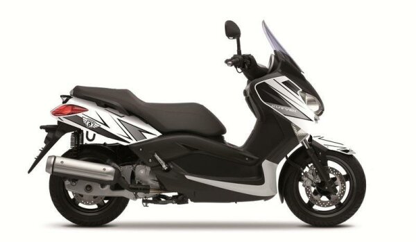 KUTVEK Velocity Deko-Kit Weiß/Schwarz Yamaha X-Max 125/250