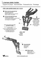 V PARTS Kennzeichenhalter schwarz KTM 1290 Super Duke R