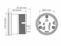 KOSO HD-02V Voltmeter schwarz