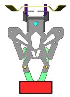 V PARTS Kennzeichenhalter schwarz KTM Duke 125/200/390