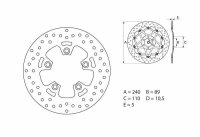 BREMBO Serie Oro Bremsscheibe starr - 68B40771