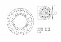 BREMBO Serie Oro Bremsscheibe starr - 68B407C4