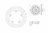 BREMBO Serie Oro Bremsscheibe starr - 68B40785