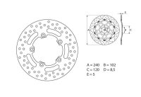 BREMBO Serie Oro Bremsscheibe starr - 68B40760