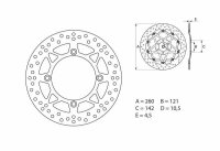 BREMBO Serie Oro Bremsscheibe starr - 68B407B5