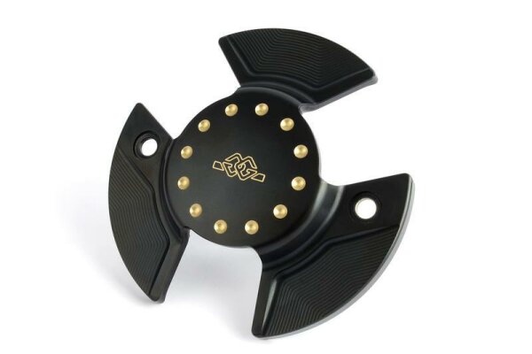 GILLES TOOLING Motorabdeckung Schwarz/Gold Yamaha T-Max 530/560