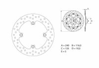 BREMBO Serie Oro Bremsscheibe starr - 68B40783