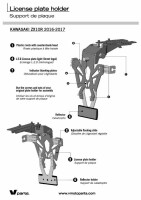 V PARTS Kennzeichenhalter schwarz Kawasaki ZX10R