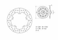 BREMBO Serie Oro Bremsscheibe starr - 68B407F2