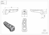 GILLES TOOLING Touring Beifahrer Fußrasten Silber...