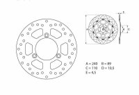 BREMBO Serie Oro Bremsscheibe starr - 68B40770