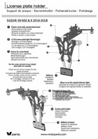 V PARTS Kennzeichenhalter schwarz Suzuki SV650X