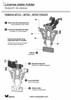 NUMMERNHALTER V-PARTS YAMAHA MT-09/MT-10