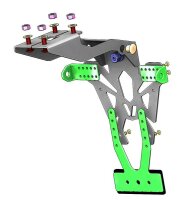 V PARTS Kennzeichenhalter schwarz Kawasaki Z1000