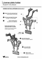 V PARTS Kennzeichenhalter schwarz Honda NC750X