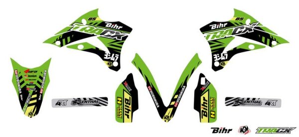 KUTVEK Tracx Deko-Kit grün Kawasaki KX85