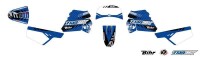 ART Plastik-Kit Originalfarbe blau + Satz Deko KUTVEK Racer blau Yamaha PW50